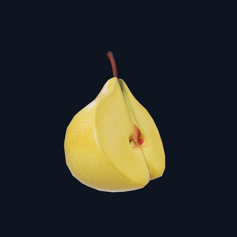 Golden Pear Slice model pack